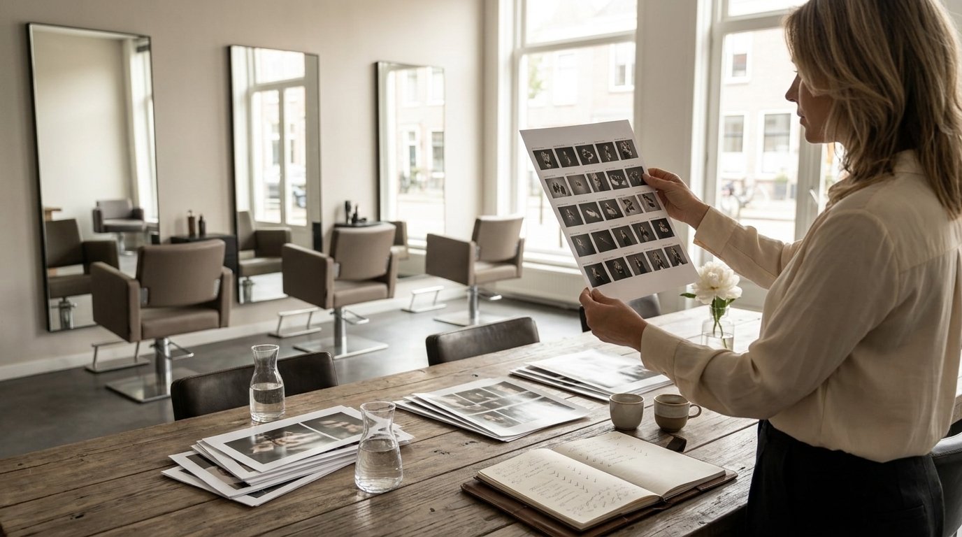 Photoshoot voor kapsalon: 1 dag, 12 maanden content